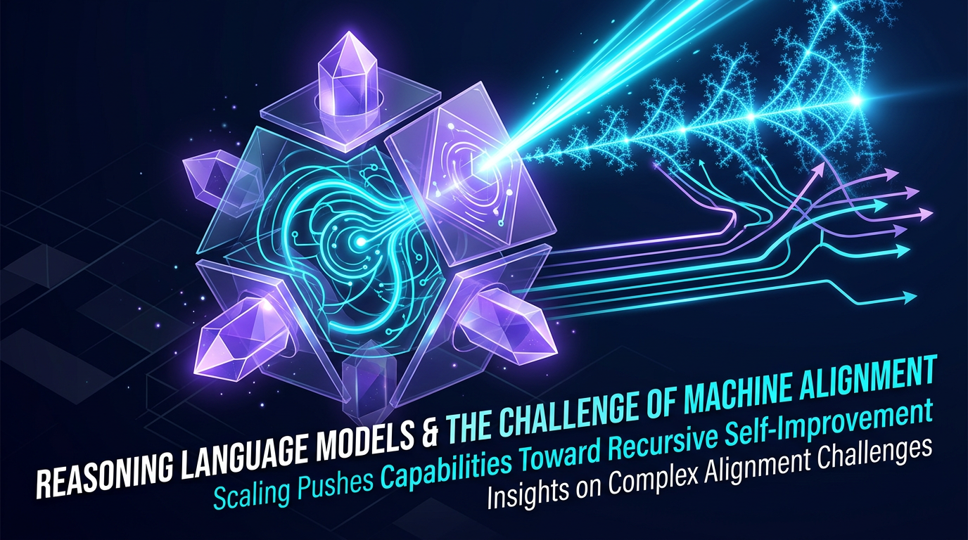 Reasoning language models scaling toward recursive self-improvement and machine alignment challenges