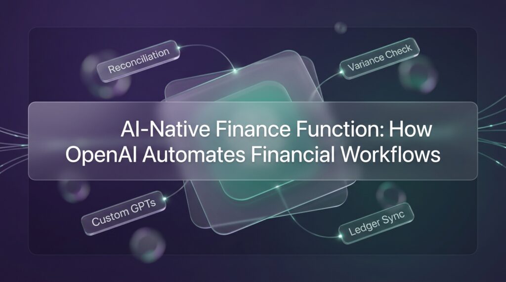 Illustration of automated financial workflows representing an AI-native finance function.