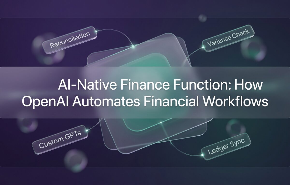 Illustration of automated financial workflows representing an AI-native finance function.