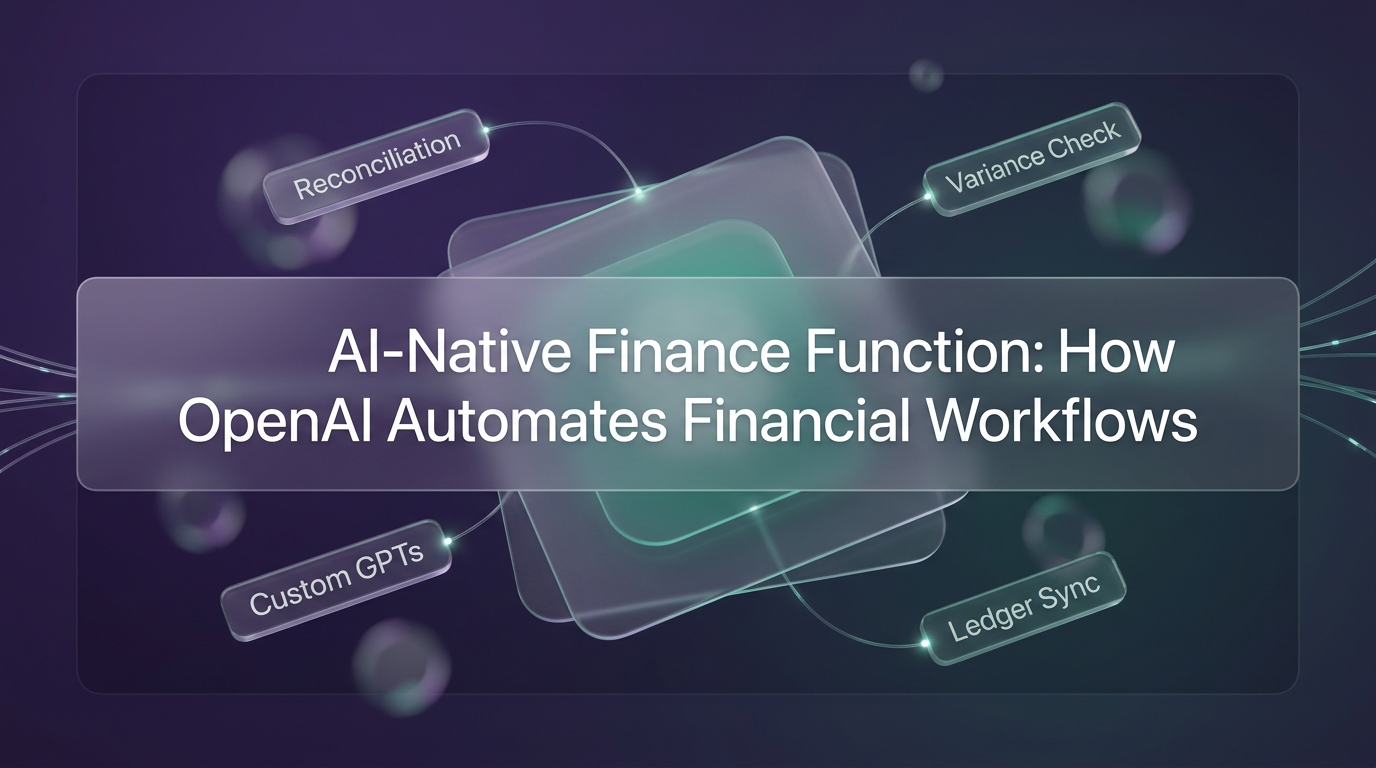 Illustration of automated financial workflows representing an AI-native finance function.
