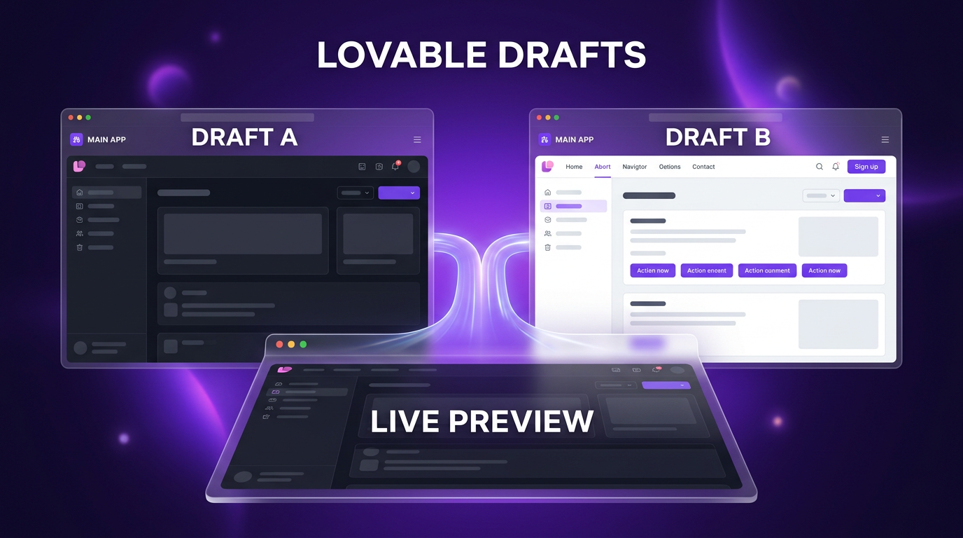 Lovable introduces drafts: parallel front-end testing workspace with live preview panels