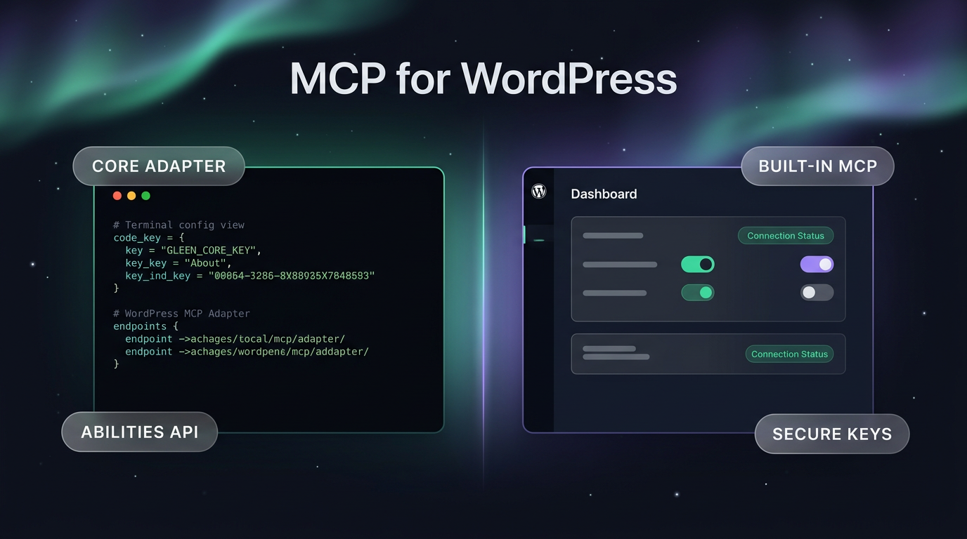 MCP for WordPress comparison between official WordPress adapter and Elementor built-in setup