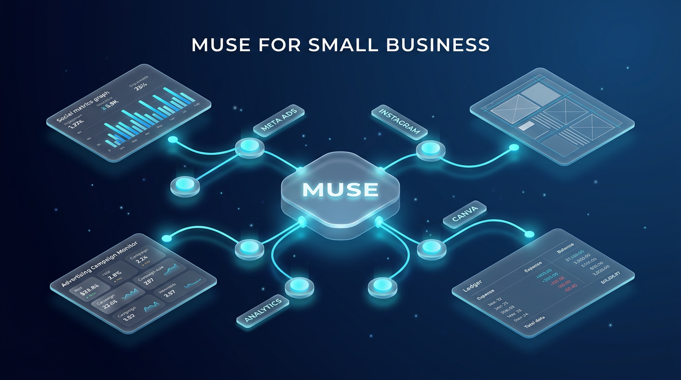 Muse for Small Business by Meta: new AI connectors and automated workflows for small business operators